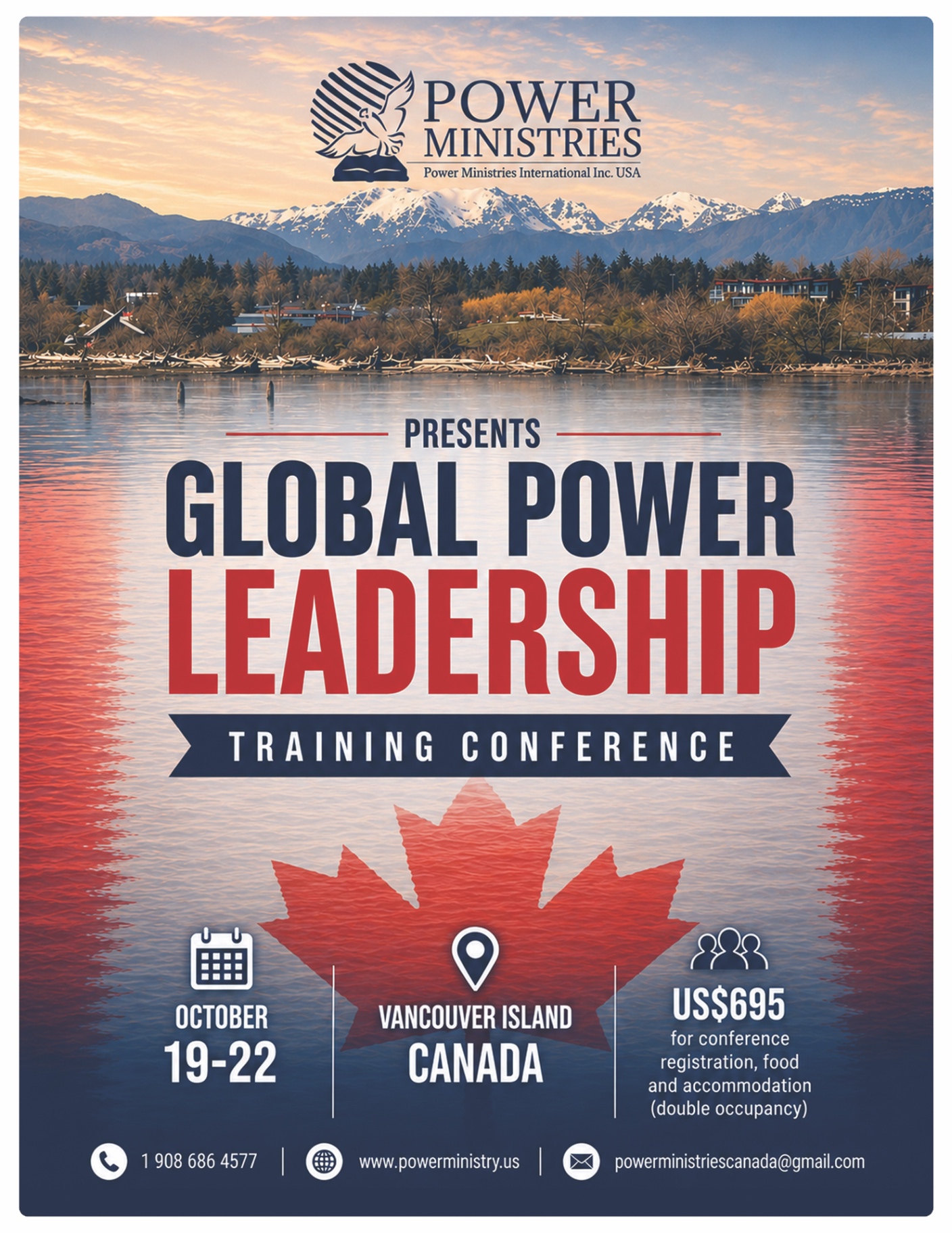 Global Power Leadership Training Conference invitation poster